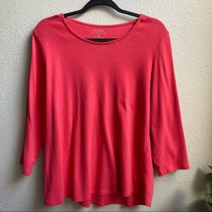 Chico’s|Pink|3/4 Sleeve Top|Size 3=XL/16